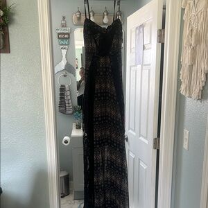 Elegant Black and tribal Evening Gown